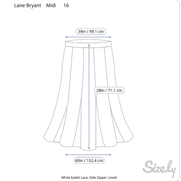 Lane Bryant Ruffled White Eyelet Lace Skirt - Picture 4 of 11